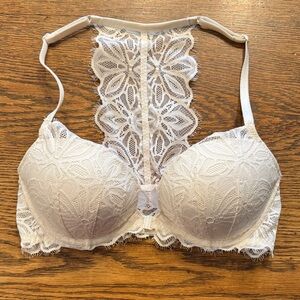 Victoria’s Secret/Pink Cream Lace Racerback Bra, 32D